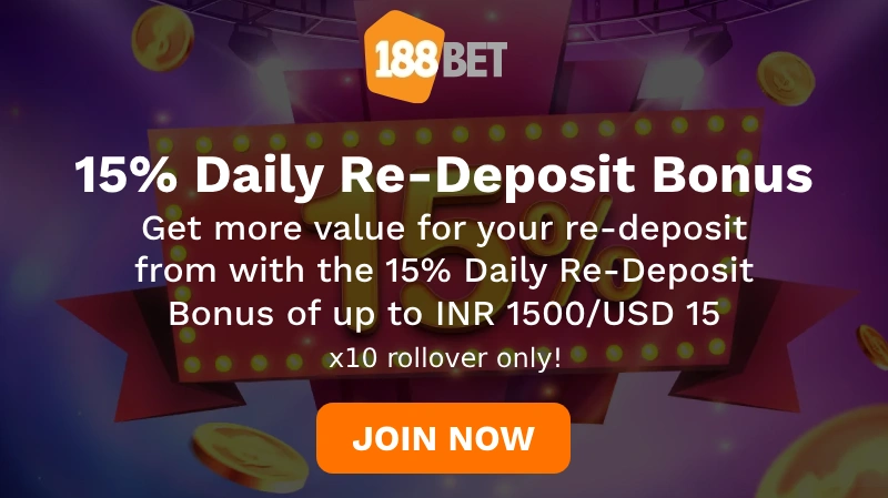 188BET India - Daily Re-Deposit Bonus